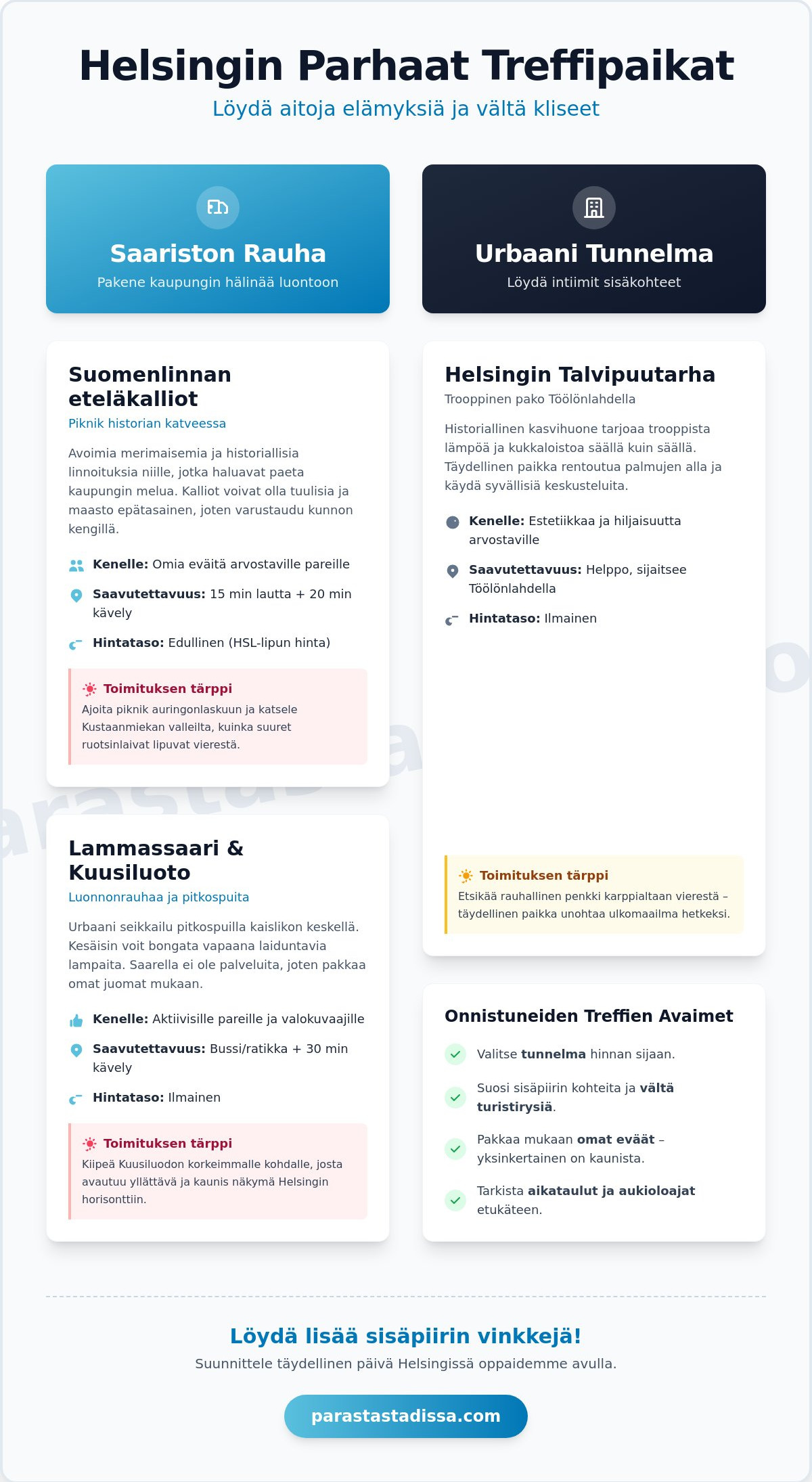Romanttinen tekeminen Helsinki 2026: Stadin parhaat treffivinkit ja kuratoidut elämykset